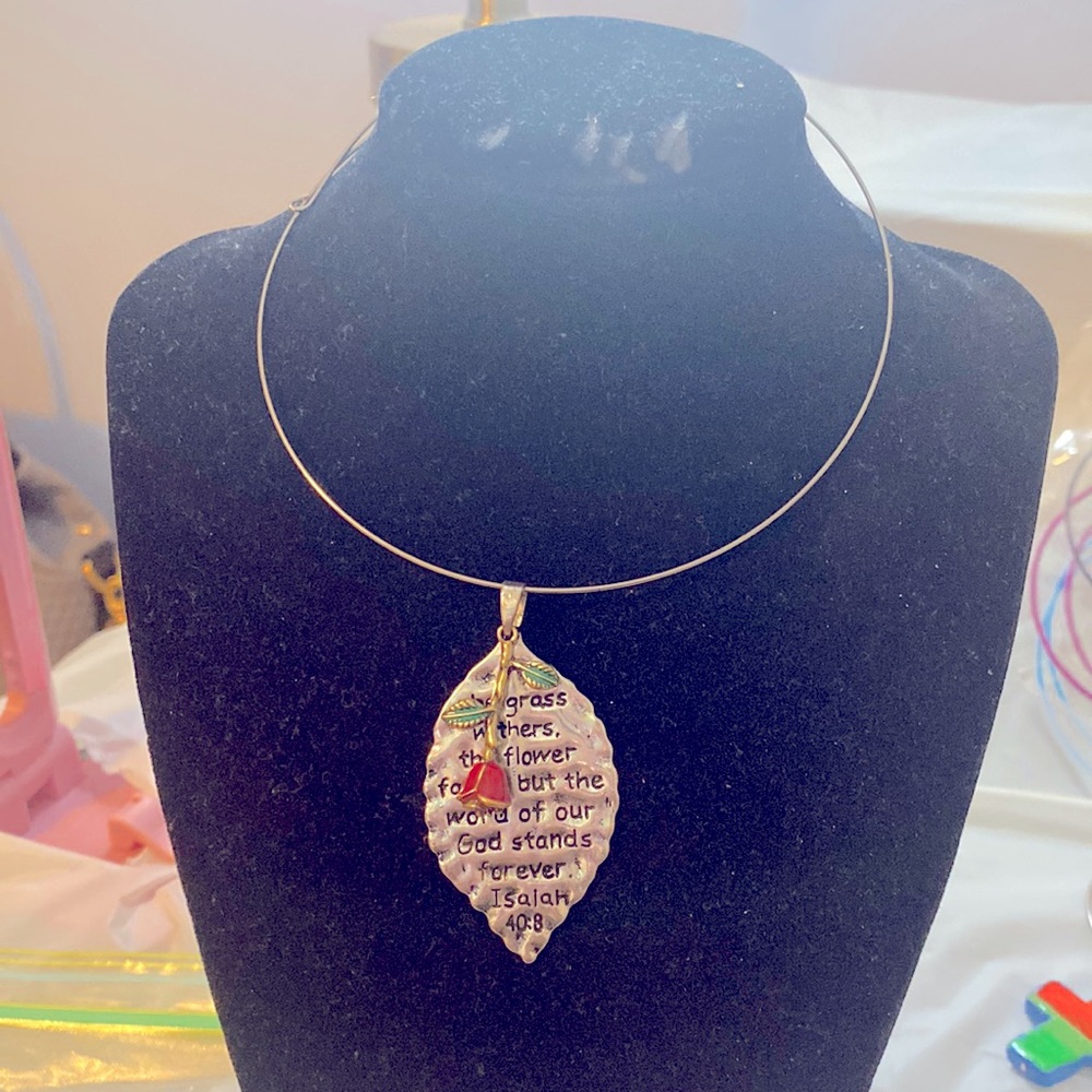 Slider pendant. Inspirational Scripture.